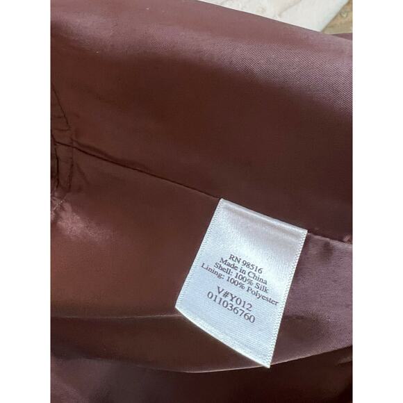 Coldwater Creek Women silk Floral Print Artsy Jacket Blazer Coat Sz M - Picture 8 of 13